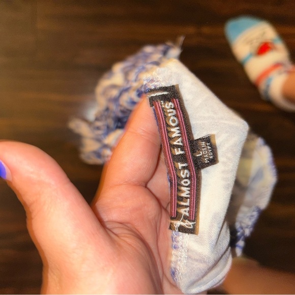 Almost Famous Blue and White Halter Top - Picture 2 of 2